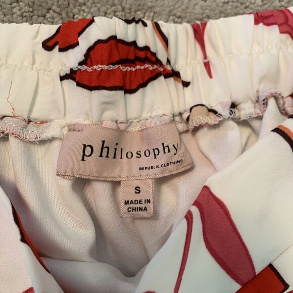 Philosophy Republic Clothing Women Floral White Casual Mini Skirt Sz S - Picture 2 of 4